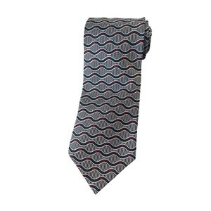 Ike Behar New York‎ Silk Necktie Wave Pattern Men's Fashion Accessory